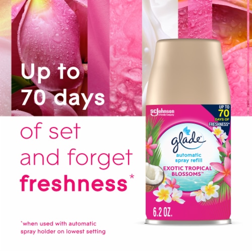 Glade Automatic Spray Refill, Air Freshener, Exotic Tropical Blossoms, 6.2 oz Perspective: bottom