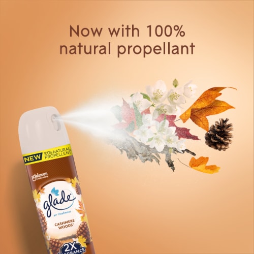 Glade® Aerosol Spray Air Freshener Cashmere Woods Scent Infused