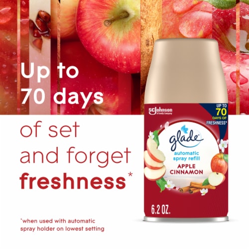 Glade Automatic Spray Refill, Air Freshener, Apple Cinnamon, 6.2 oz Perspective: bottom