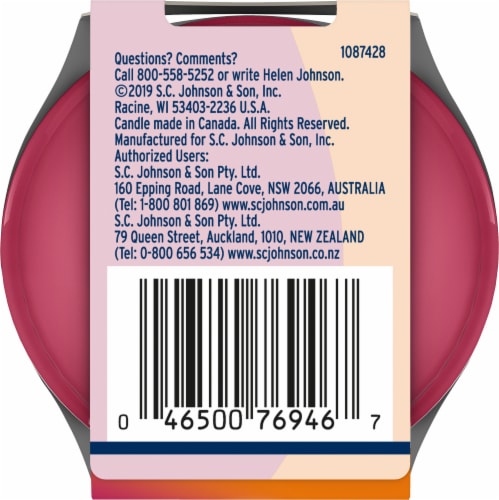 Glade® Energize 2-in-1 Vanilla Passion Fruit + Hawaiian Breeze® Glass Jar Candle Perspective: bottom