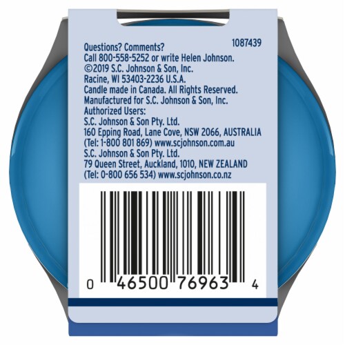 Glade Blue Odyssey Candle Perspective: bottom