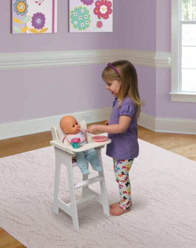 Doll High Chair with Accessories and Free Personalization Kit