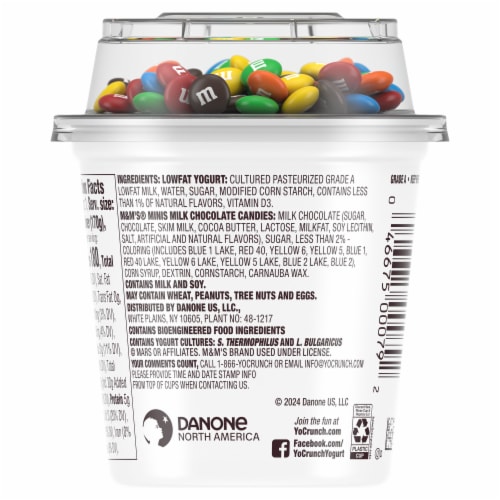 YoCrunch Low Fat Vanilla with M&Ms Yogurt Cup Perspective: bottom