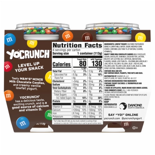 YoCrunch Vanilla Low Fat Yogurt Cups with Mini M&Ms(R) Perspective: bottom