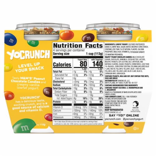 YoCrunch Peanut M&M’s Vanilla Lowfat Yogurt Perspective: bottom