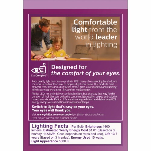 Philips 15-Watt (100-Watt) BR30 Flood LED Light Bulb Perspective: bottom