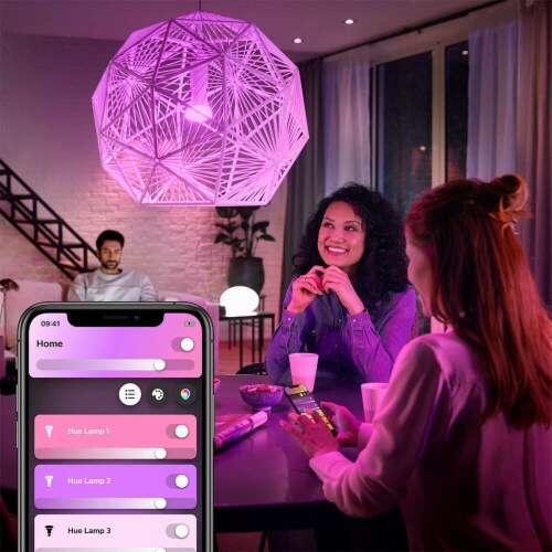 Philips Hue White and Color A19 LED Smart Bulbs, 4-pack