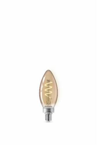 Philips 3.5-Watt (25-Watt) B11 Vintage LED Dimmable Light Bulb - Amber Light (2000K) Perspective: bottom