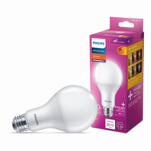 Philips 29-Watt (150-Watt) A21 LED Dimmable Light Bulb - Soft White (2700K) Perspective: bottom