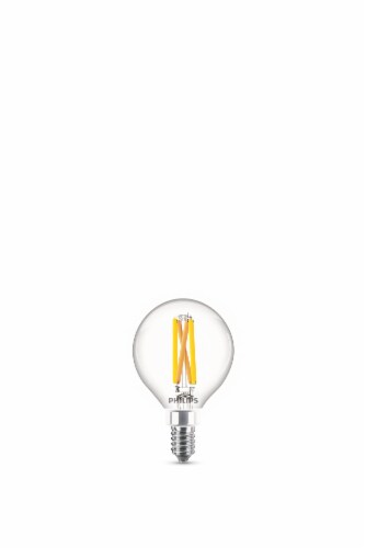 Philips 5-Watt (60-Watt) G16.5 LED Globe Dimmable Flicker Free Light Bulb - Soft White (2700K) Perspective: bottom