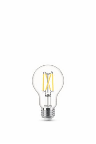 Philips 5-Watt 40W Equiv A19 Clear Ultra Definition LED Light Bulb 5000K Perspective: bottom