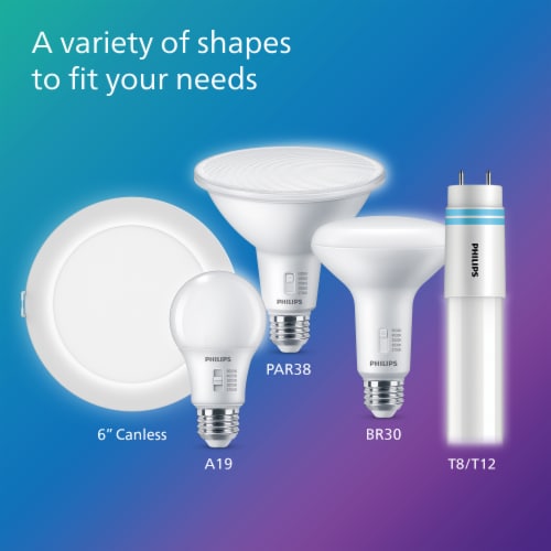 Philips 10-Watt (90-Watt) PAR38 LED White Dial Light Bulb Perspective: bottom