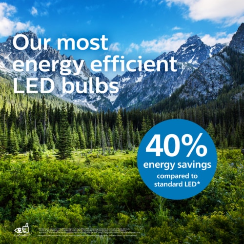 Philips 8.9-Watt (100-Watt) A19 LED Dimmable Flicker Free Light Bulb - Soft White (2700K) Perspective: bottom