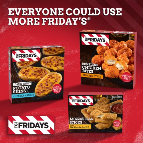 TGI Fridays Mozzarella Sticks Frozen Snacks with Marinara Sauce, Box Perspective: bottom