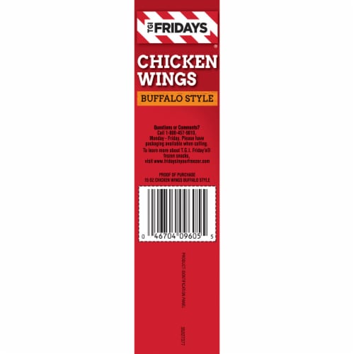 TGI Fridays Frozen Appetizers Buffalo Style Chicken Wings Box Perspective: bottom