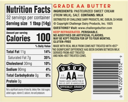 Challenge® Salted Butter Cubes Perspective: bottom