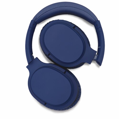 iLive Noise Cancelling Wireless Headphones - Navy Perspective: bottom