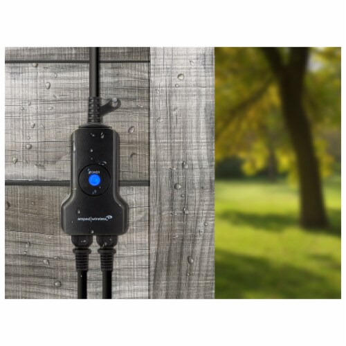 Amped Wireless 2 Socket Outdoor Smart Plug Perspective: bottom