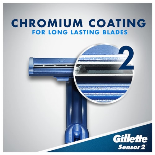 Gillette® Sensor2 Disposable Razors Perspective: bottom