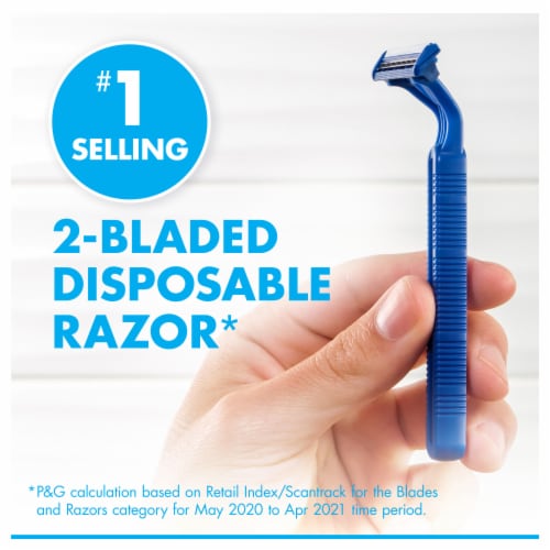 Gillette® Sensor2 Pivoting Head + Lubrastrip™ Men's Disposable Razors Perspective: bottom