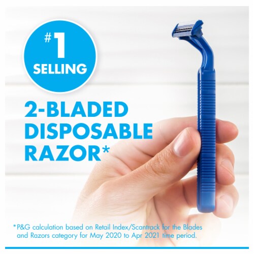 Gillette® Sensor2 Pivoting Head + Lubrastrip™ Men's Disposable Razors Perspective: bottom