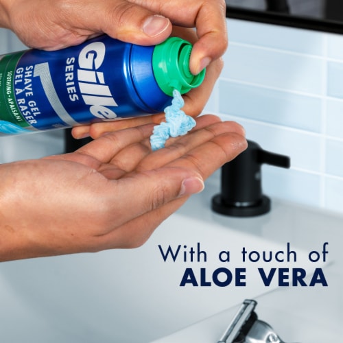 Gillette Series TGS Men's Sensitive Soothing with Aloe Vera Shave Gel Perspective: bottom