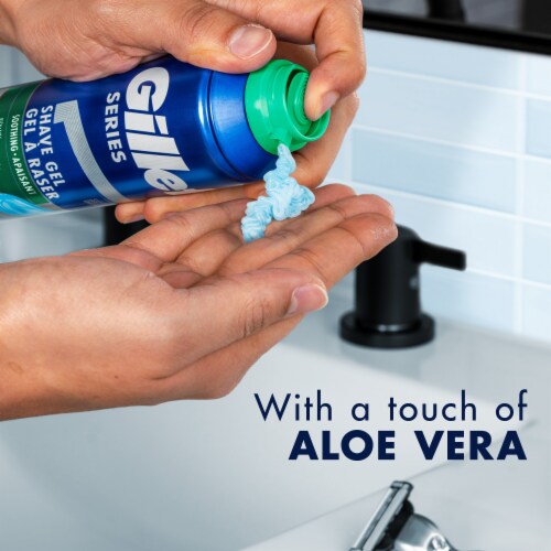 Gillette Series TGS Men's Sensitive Soothing with Aloe Vera Shave Gel Perspective: bottom