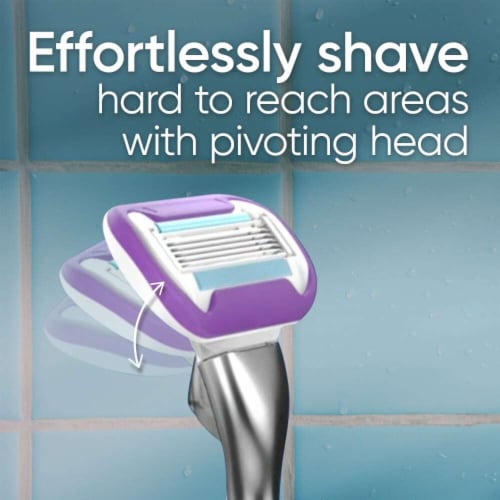 Gillette Venus Deluxe Smooth Platinum Women's Razors Handle and Cartridges Perspective: bottom