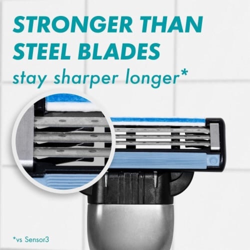 Gillette Mach3 Men's Razor Blades Refill Cartridges Perspective: bottom