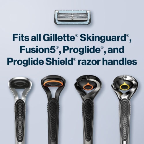 Gillette SkinGuard Men's 2-Blade Razor Blade Refills Cartridges Perspective: bottom