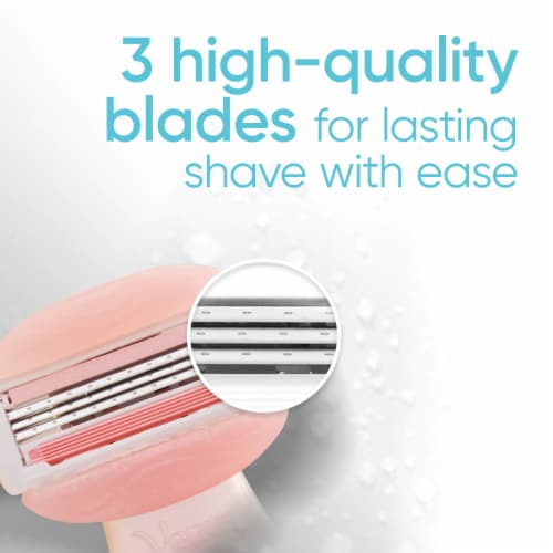 Venus Mini On The Go Women's Razors Handle ComfortGlide White Tea Scent Blade Refill and Travel Case Perspective: bottom