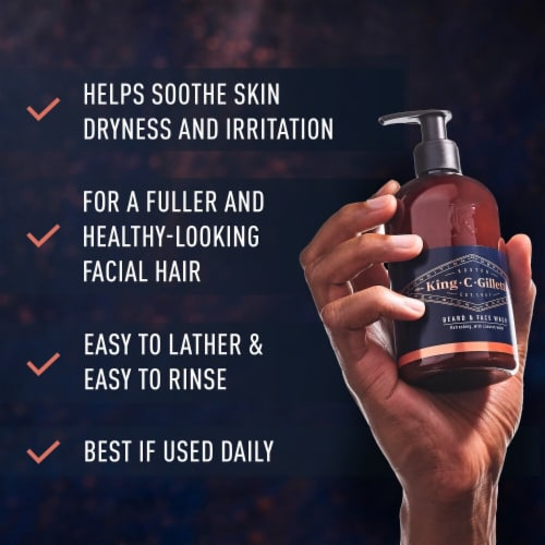 King C. Gillette Men's Beard and Face Wash Perspective: bottom