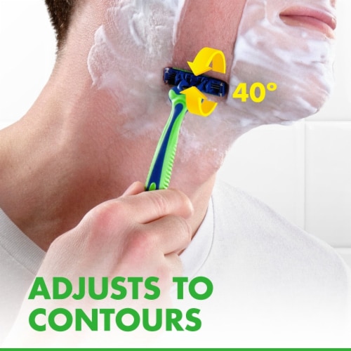 Gillette Sensor3 Sensitive Men's Disposable Razors Perspective: bottom