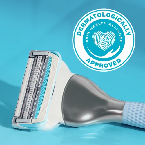 Gillette Venus Intimates Women's Razors Handle and Blade Refill Cartridges Perspective: bottom