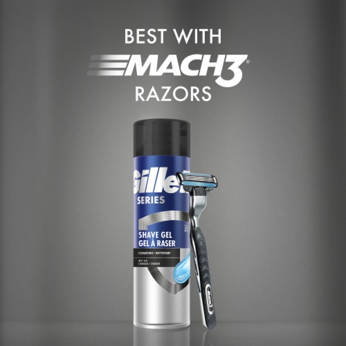 Gillette Series Cleansing Men's Charcoal Shaving Gel Perspective: bottom