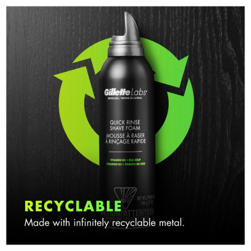 Gillette Labs by Gillette Quick Rinse Lightweight Shave Foam for Men Perspective: bottom