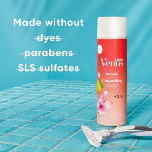 Gillette Venus Invigorating Mango & Hibiscus Scented Shave Gel Perspective: bottom