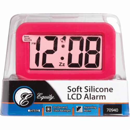 La Crosse Technology Silicon LCD Battery Operated Alarm Clock 70940 Perspective: bottom