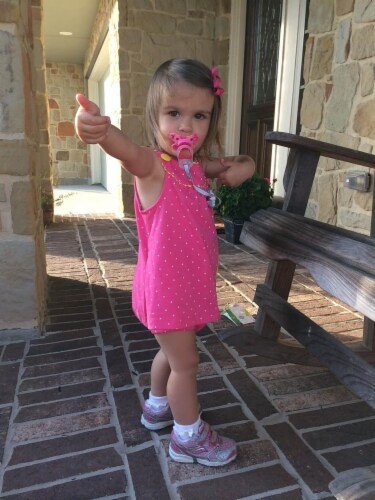 Baby Buddy Universal Pacifier Holder Clip Keep Pacifier Near & Off Floor, Pink Perspective: bottom