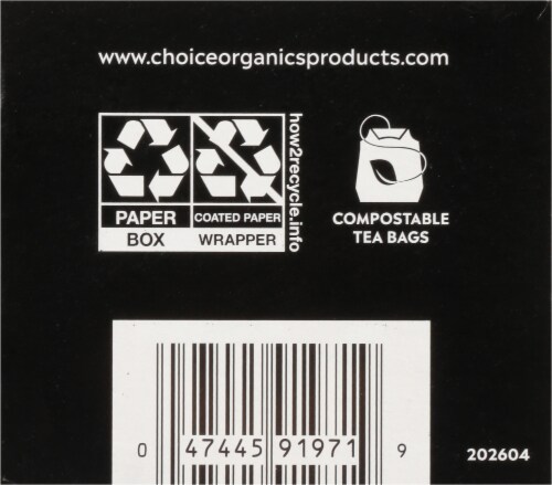 Choice Organics™ Earl Grey Tea Bags Perspective: bottom