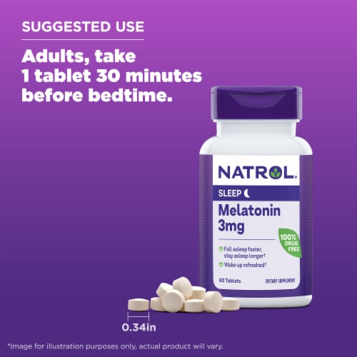 Natrol® Sleep Melatonin Tablets 3 mg Perspective: bottom