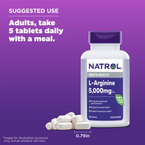 Natrol•  L-Arginine Tablets Perspective: bottom