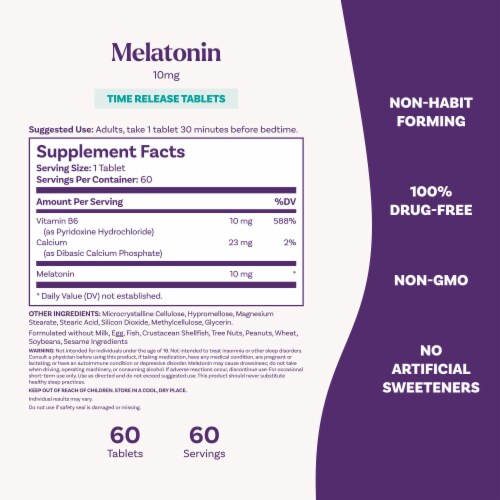 Natrol® Sleep Melatonin Time Release Tablets 10 mg Perspective: bottom