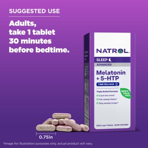 Natrol® Advanced Sleep Melatonin Tablets Perspective: bottom