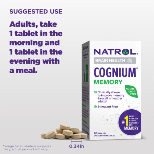 Natrol® Brain Health Support Cognium® Memory Tablets Perspective: bottom