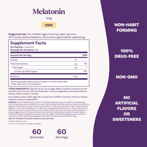 Natrol® Kids Sleep Melatonin Raspberry Gummies 1 mg Perspective: bottom