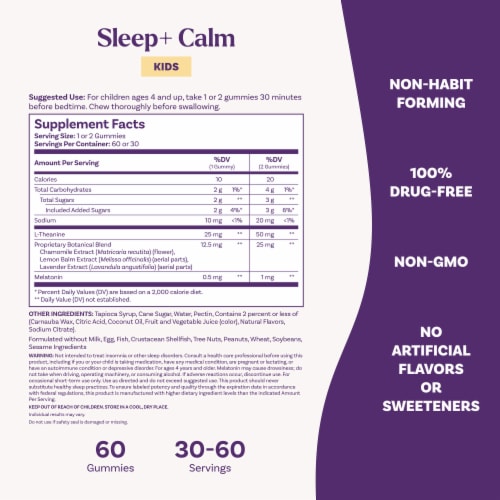 Natrol® Kids Sleep+™ Calm Strawberry Gummies Perspective: bottom