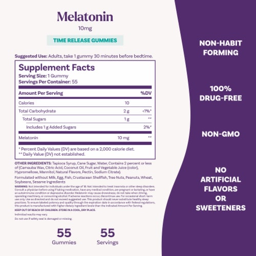 Natrol® Time Release Melatonin Strawberry Gummies 10 mg Perspective: bottom
