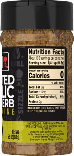 Weber Seasoning, Roasted Garlic & Herb - 5.5 oz