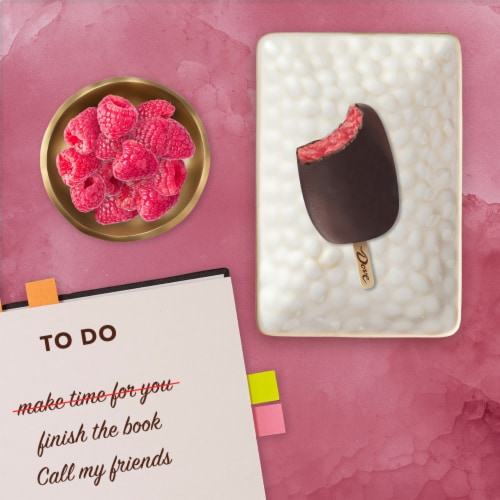 DOVE Raspberry with Dark Chocolate Sorbet Bars Perspective: bottom